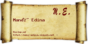 Manó Edina névjegykártya