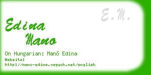 edina mano business card
